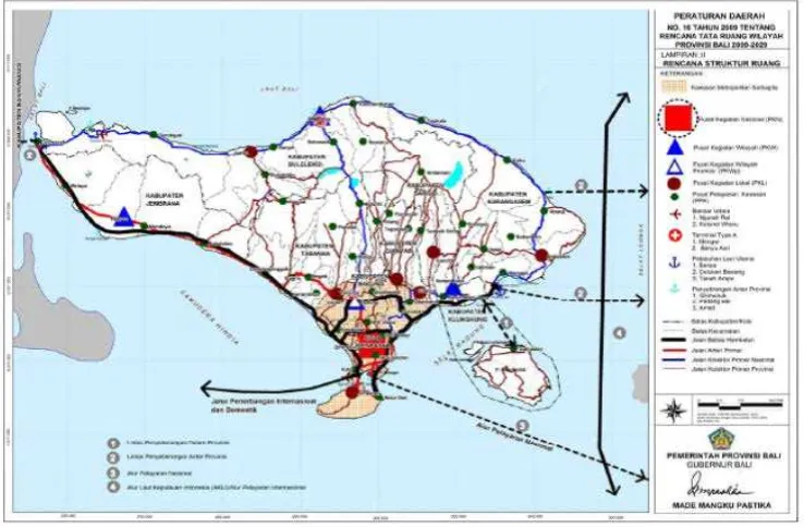 Gambar 3.1  Rencana Struktur Ruang Wilayah Provinsi Bali 