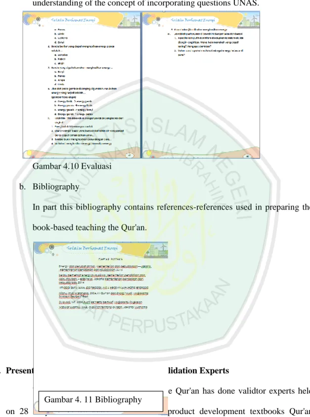 Gambar 4.10 Evaluasi  b.  Bibliography 