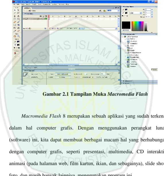 Gambar 2.1 Tampilan Muka Macromedia Flash 