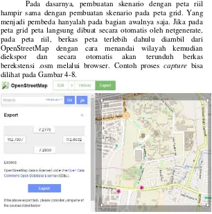 Gambar 4-8 Proses capture peta Surabaya dengan OpenStreetMap 