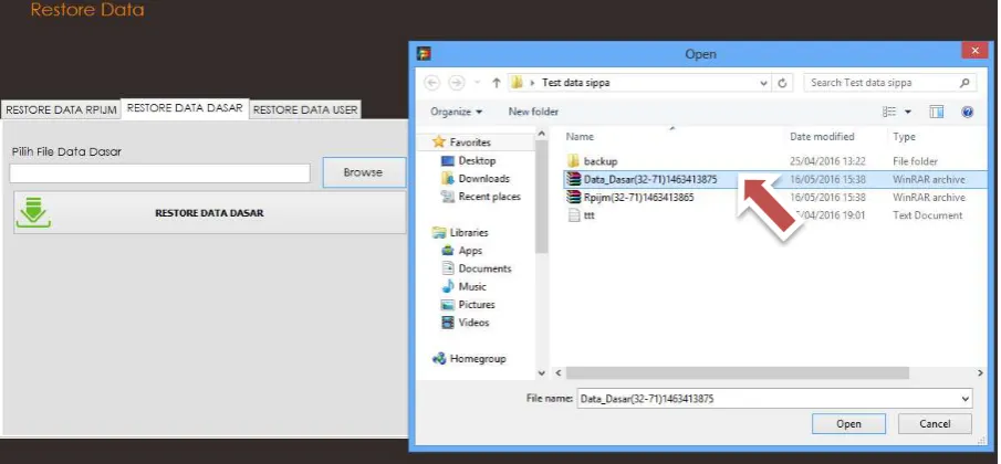 Gambar 26 pilih file data dasar