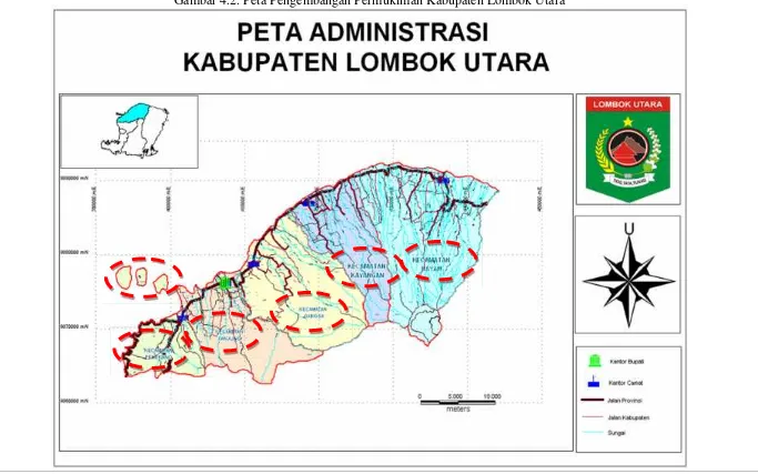 Gambar 4.2. Peta Pengembangan Permukiman Kabupaten Lombok Utara