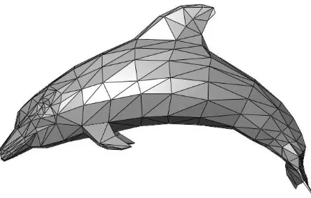 Gambar 2.6 Contoh mesh untuk model lumba-lumba 