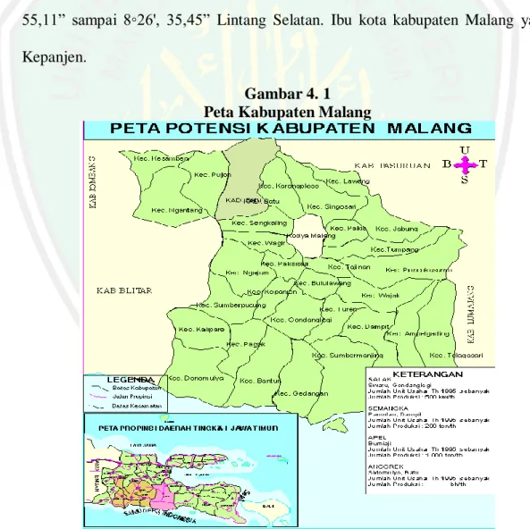 Gambar 4. 1  Peta Kabupaten Malang 
