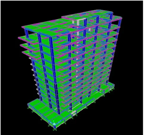 Gambar 4.15 Pemodelan Struktur 3D 