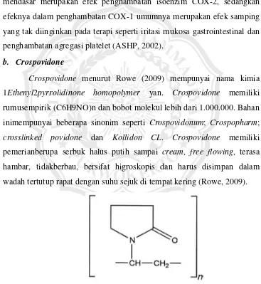 Gambar 2 : Stuktur kimia crospovidone (Mohamed et al., 2012) 