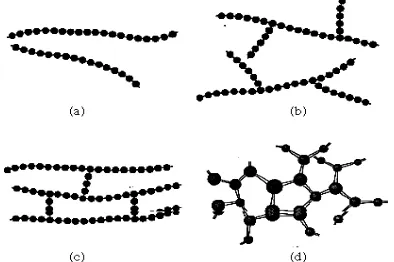 Gambar 2.16 Tipe rantai polimer (a) Linear (b) Branched 