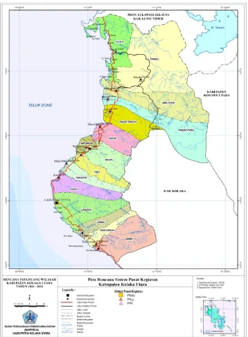 Gambar 3.4 Rencana Sistem Pusat Kegiatan di Kabupaten Kolaka Utara 