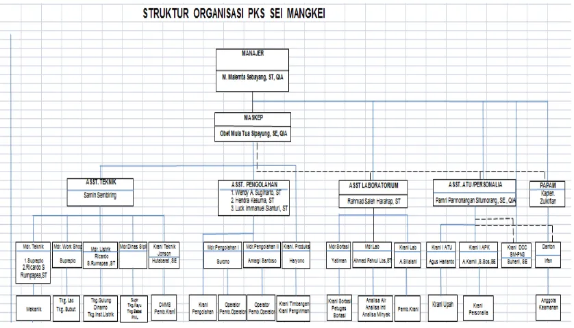 Gambar 3.1  Struktur organisasi PKS Sei Mangkei