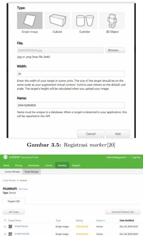 Gambar 3.5: Registrasi marker[20]