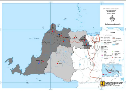 Gambar 3.3 Peta Kabupaten Kota Strategis Nasional Klaster A dan B 