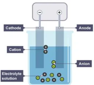 Gambar 1. Proses elektrolisis [1]. 