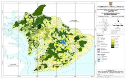 Gambar 2.2Peta Kelerengan Kota Balikpapan