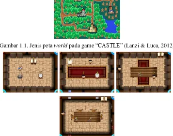 Gambar 1.1. Jenis peta world pada game “CASTLE” (Lanzi & Luca, 2012) 
