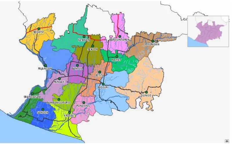 Gambar 6. 2  Peta Administratif Kabupaten Bantul 