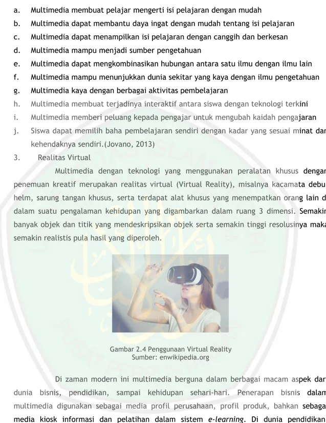 Gambar 2.4 Penggunaan Virtual Reality Sumber: enwikipedia.org