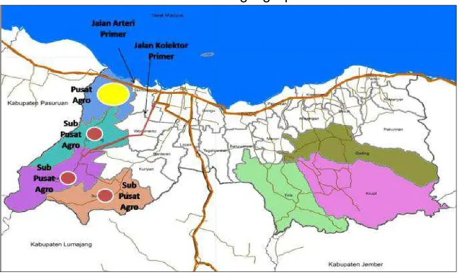 Gambar 2. 4  Struktur Tata Ruang Agropolitan Kawasan Timur 