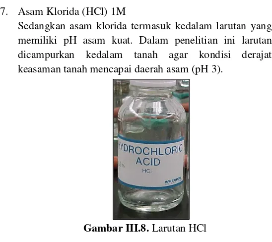 Gambar III.8. Larutan HCl 