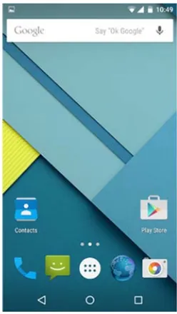 Gambar 3.1 Tampilan Layar Utama Android 5.0 (6) 