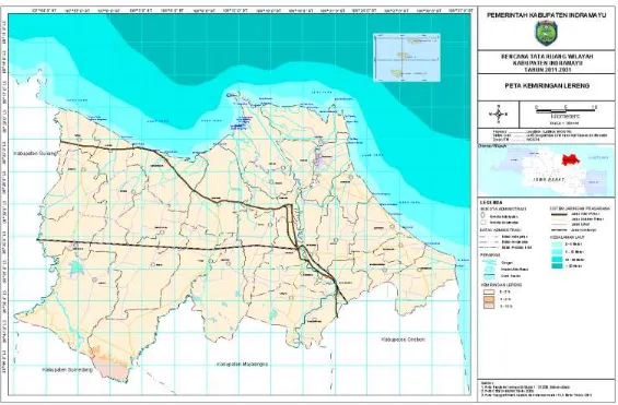 GAMBAR 2.4  Peta Kemiringan Lereng Kabupaten Indramayu