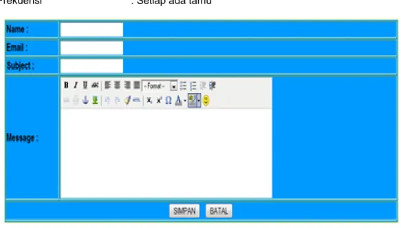 Gambar 3. Form Data Kontak 