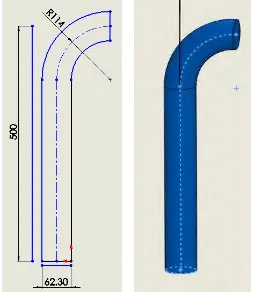 Gambar 3.3 Model elbow standart 