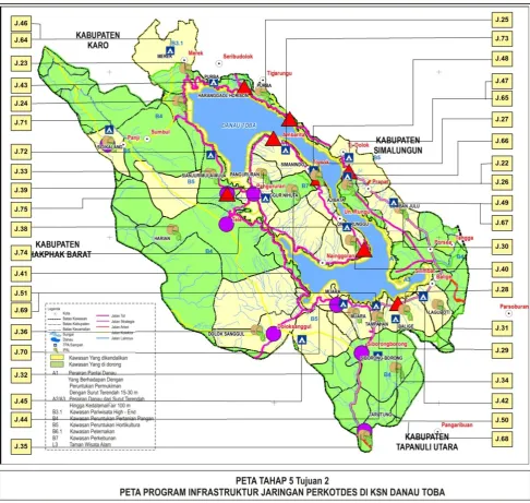 Gambar .3.2  Peta Program Infrastruktur Jaringan Perkotdes Di KSN Danau Toba 