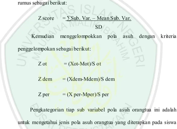 Tabel Besaran Pola Asuh Orangtua   No   Pola asuh  orangtua   Jumlah   Prosentase   1  Otoriter   28  25 %  2  Demokratis  58  53 %  3  Permisif  24  22 %  Total  110  100 