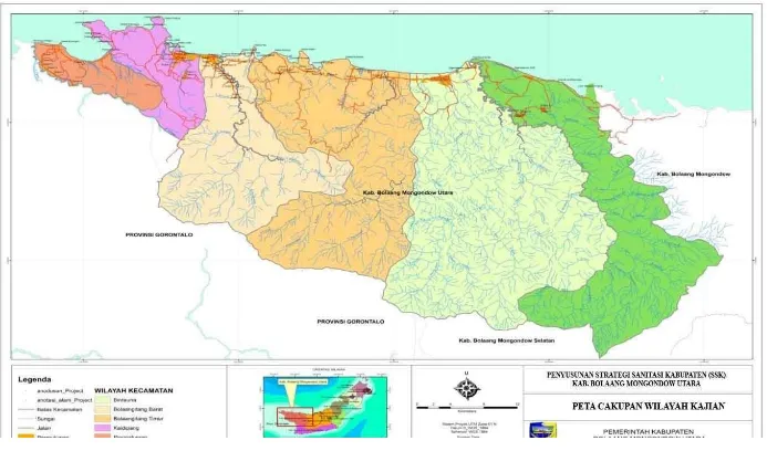 Gambar 3.4  Wilayah kajian SSK Kabupaten Bolaang Mongondow Utara