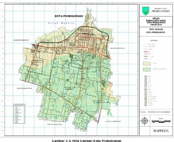 Gambar 3. 6 Peta Geologi Kota Probolinggo