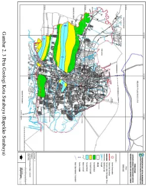 Gambar 2. 3 Peta Geologi Kota Surabaya (Bapekko Surabaya) 