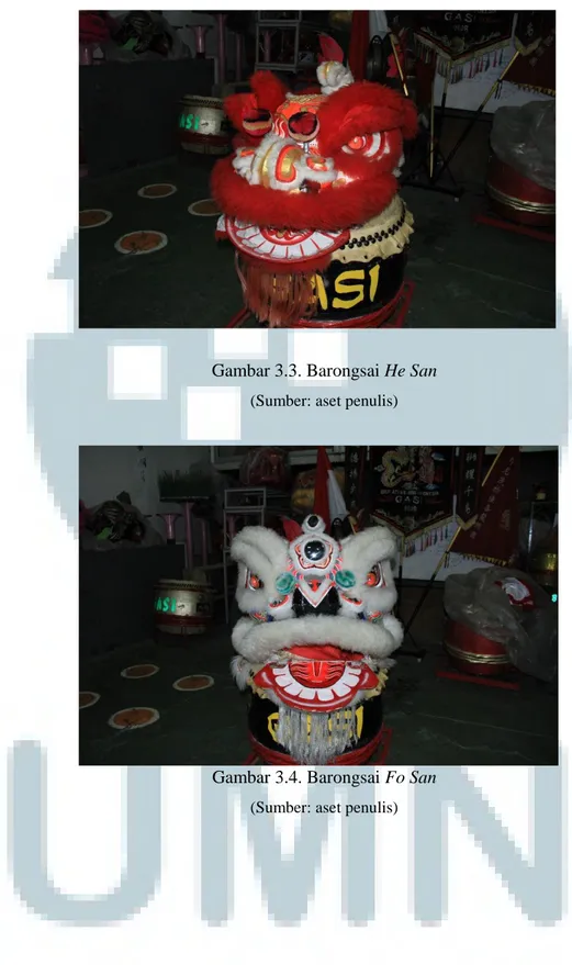 Gambar 3.3. Barongsai He San (Sumber: aset penulis) 