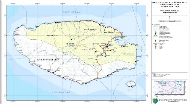 Gambar 3.4 . Peta Sistem Kota-Kota Kabupaten Buru