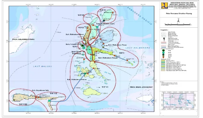 Gambar 3.2 Peta Rencana Struktur Ruang Di Provinsi Maluku Tahun 2027