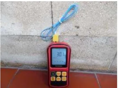 Gambar 3.3 Termokopel tipe-K digunakan sebagai acuan untuk menentukan akurasi sensor temperatur tanah 