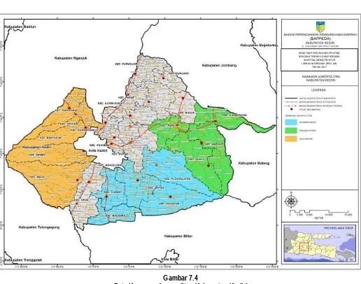 Gambar 7.4 Peta Kawasan Agropolitan Kabupaten Kediri 