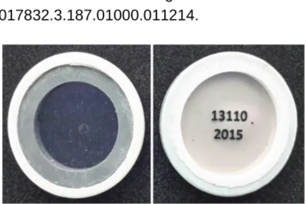 Gambar 5. Standar  sekunder  isotop  137 Cs   dalam  sumber  tertutup  shield  sources dengan aktivitas 10330 ±  411 Bq 