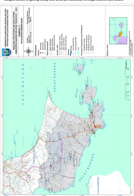 Gambar 2.1 Peta Administrasi Wilayah Bangka Selatan 