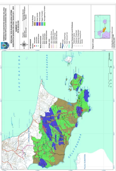 Gambar 2.3 Peta Geologi Wilayah Bangka Selatan 