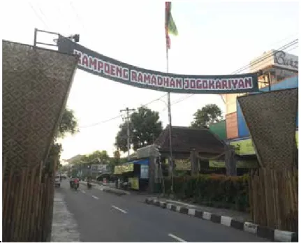 Gambar I: Monumen Kampung Ramadhan di Jogokarian,  Mantrijeron, Kota Yogyakarta