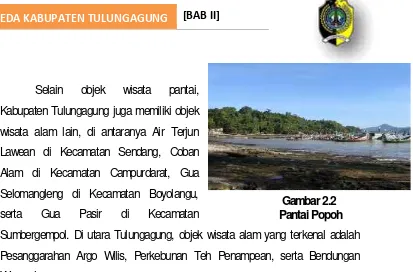 Selomangleng di Kecamatan Boyolangu,serta Gua Pasir di KecamatanGambar 2.2Pantai Popoh