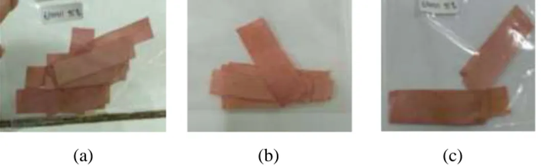 Gambar 2. Warna kertas saring menggunakan pelarut etanol 95% + asam sitrat 3% 