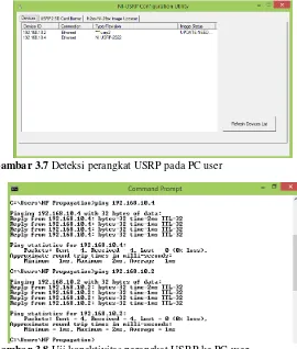 Gambar 3.7 Deteksi perangkat USRP pada PC user 