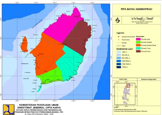 Gambar 4.1 : Peta Administrasi Kab. Pulau Morotai 