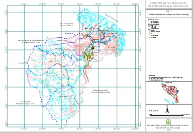 Gambar : 3.1 Peta Wilayah Kabupaten Aceh Tamiang 