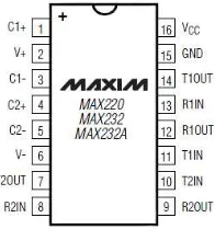 Gambar 2.7. Konfigurasi PIN MAX232 [9]
