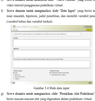 Gambar 3.4 Slide data input 