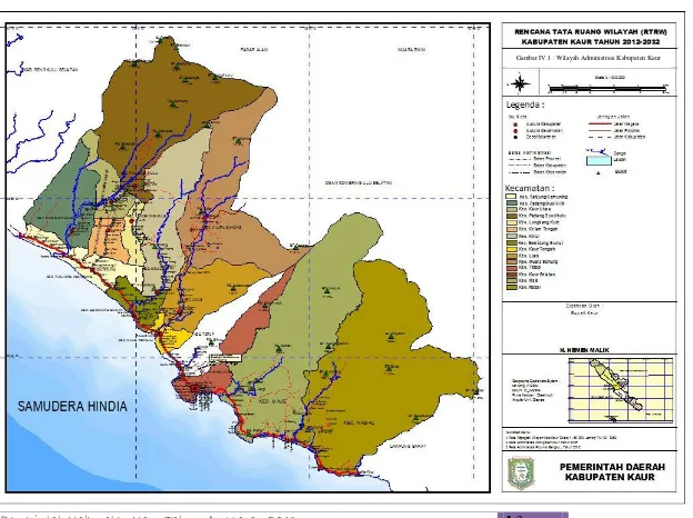 Gambar IV.1 : Wilayah Administrasi Kabupaten Kaur 
