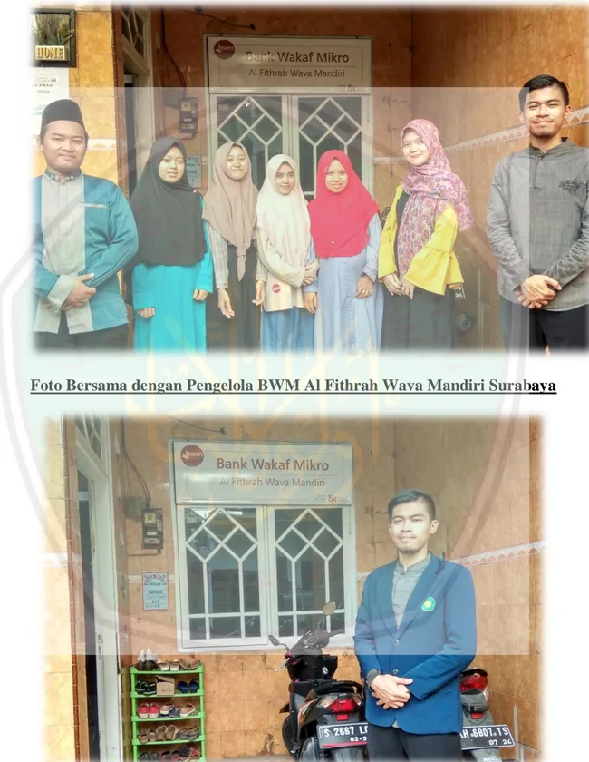 Foto Peneliti di Depan Kantor BWM Al Fithrah Wava Mandiri Surabaya 