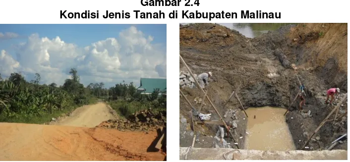 Tabel. 2.7 Luas dan Jenis Tanah di Kabupaten Malinau 